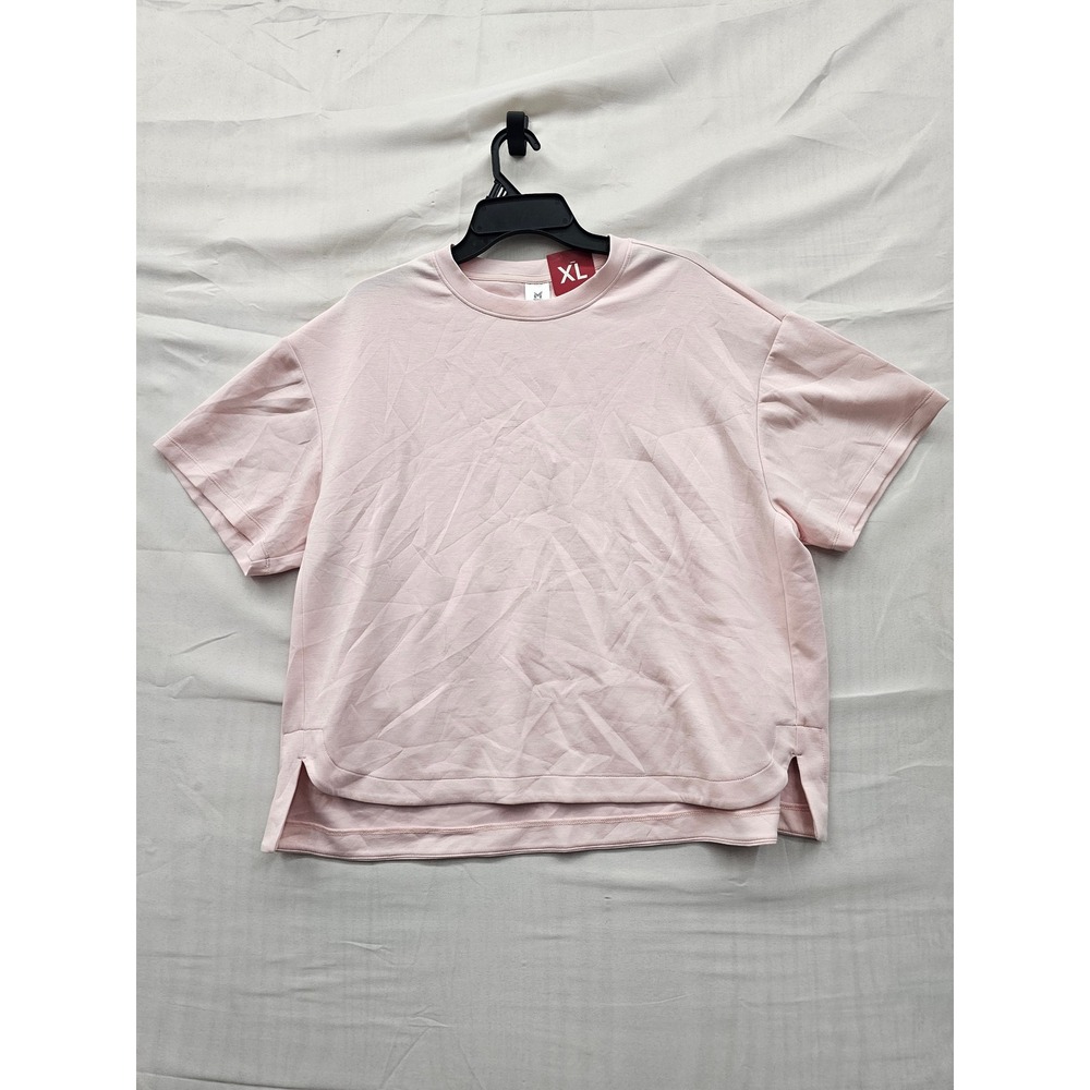 Member's Mark Womens Sandwash Tee Pink Modal Blend Relaxed Size XL